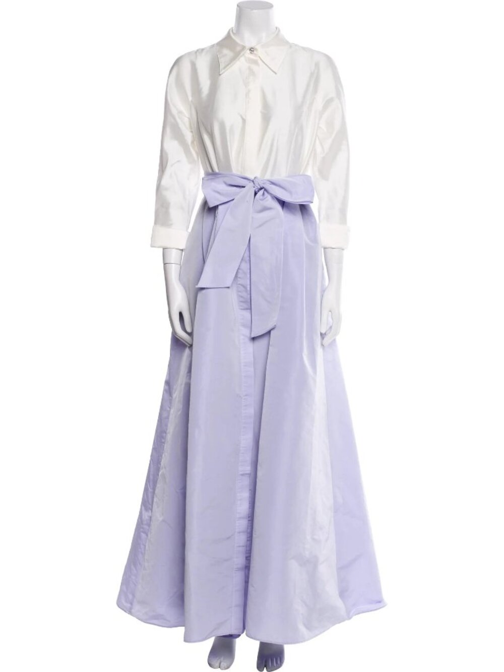 TERI JON 18 Beautiful LAVENDER TWO-TONE TAFFETA SHIRT DRESS GOWN Long Maxi NWT